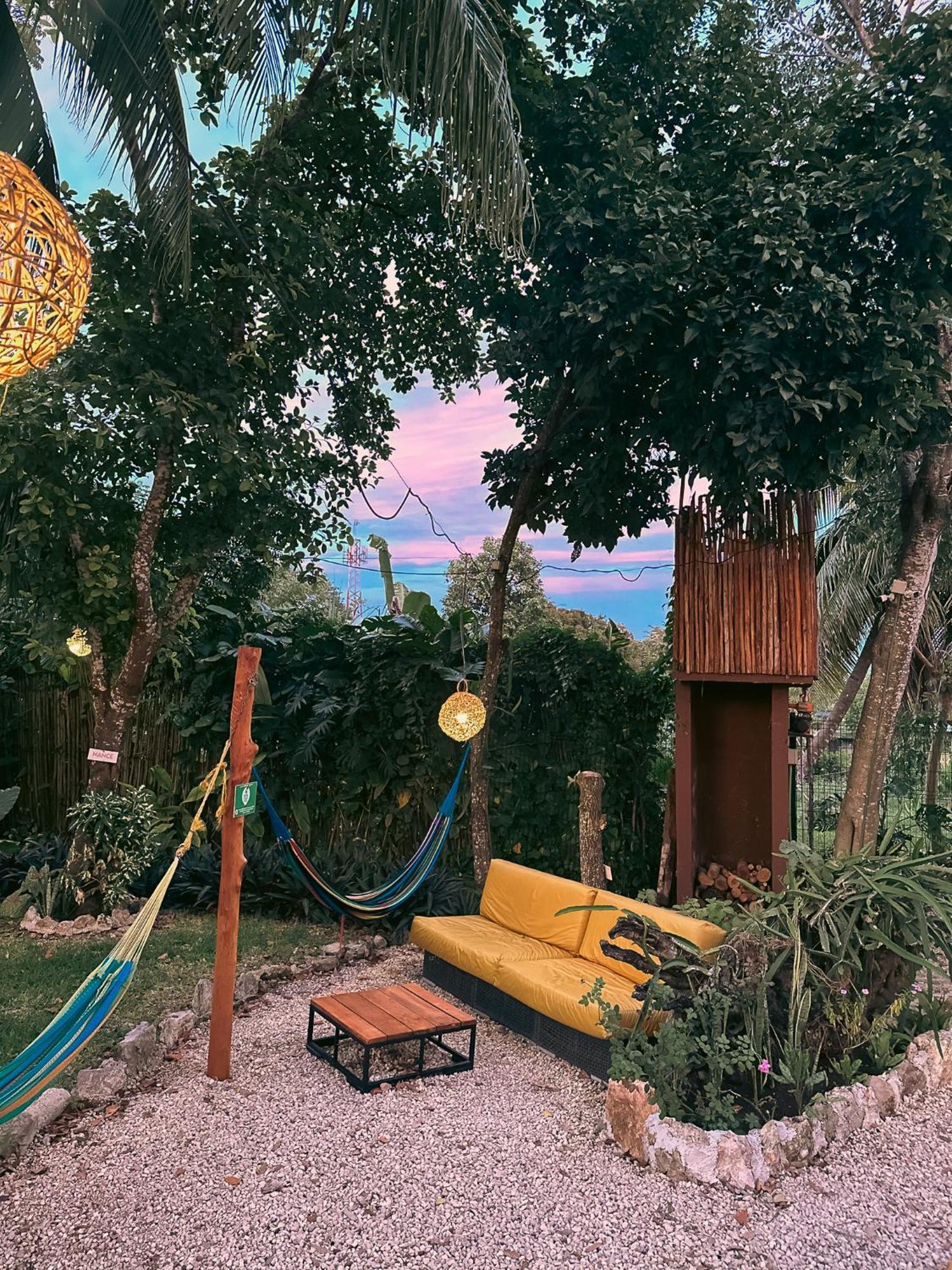 El Buho Bacalar Eco-Cabanas Hostal Buitenkant foto